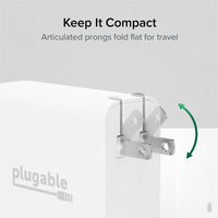Plugable 140W GaN USB-C Charger - Fast Charging Power Delivery 3.1 for Laptops, Tablets, & Phones