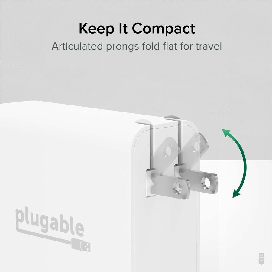 Plugable 140W GaN USB-C Charger - Fast Charging Power Delivery 3.1 for Laptops, Tablets, & Phones