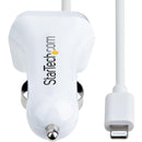 StarTech 2-Port Lightning Car Charger with FastCharge Capability for iPhone & iPad - 4.2A Power