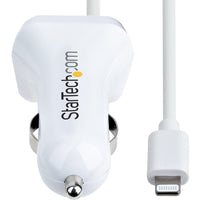 StarTech 2-Port Lightning Car Charger with FastCharge Capability for iPhone & iPad - 4.2A Power