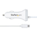StarTech 2-Port Lightning Car Charger with FastCharge Capability for iPhone & iPad - 4.2A Power