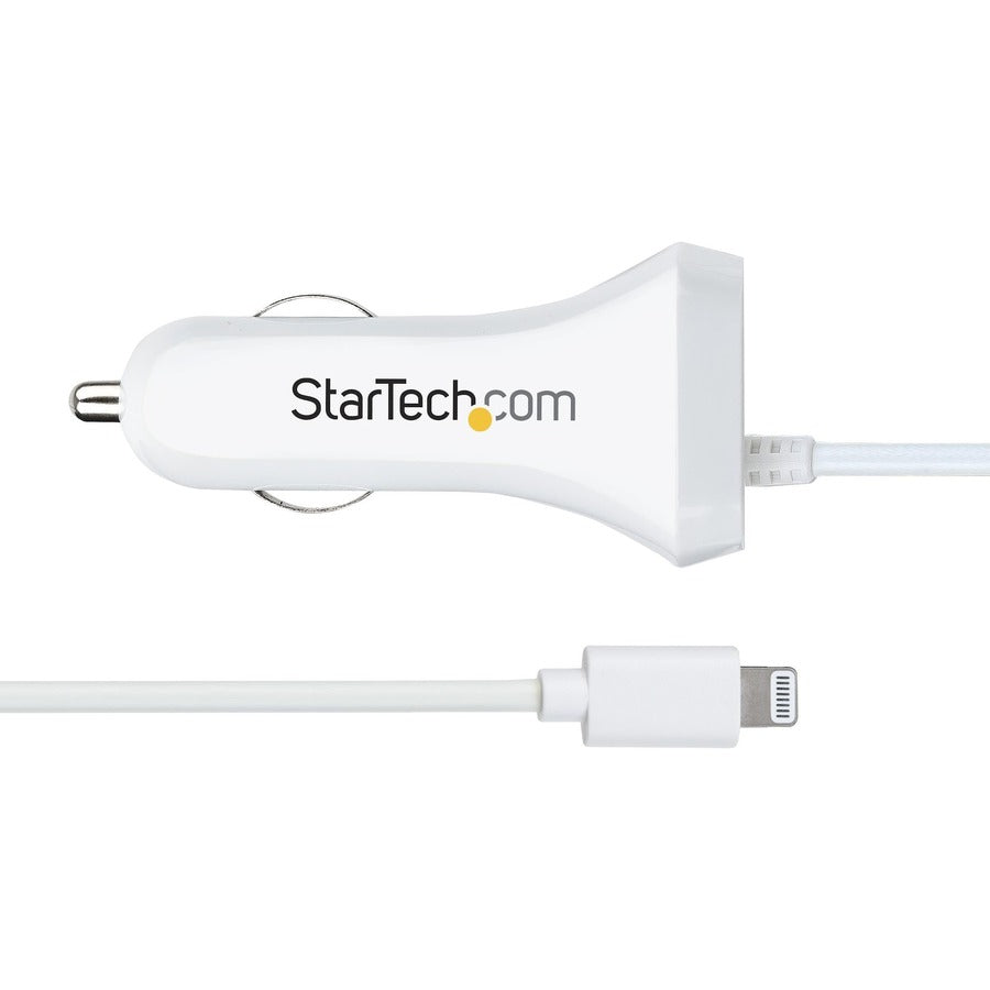 StarTech 2-Port Lightning Car Charger with FastCharge Capability for iPhone & iPad - 4.2A Power
