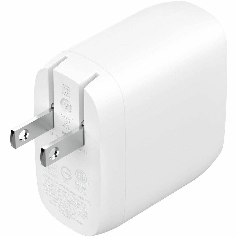 Belkin 60W USB-C Fast Charger with 2 Ports, PPS, PD 3.1 – Eco-Friendly Compact Design