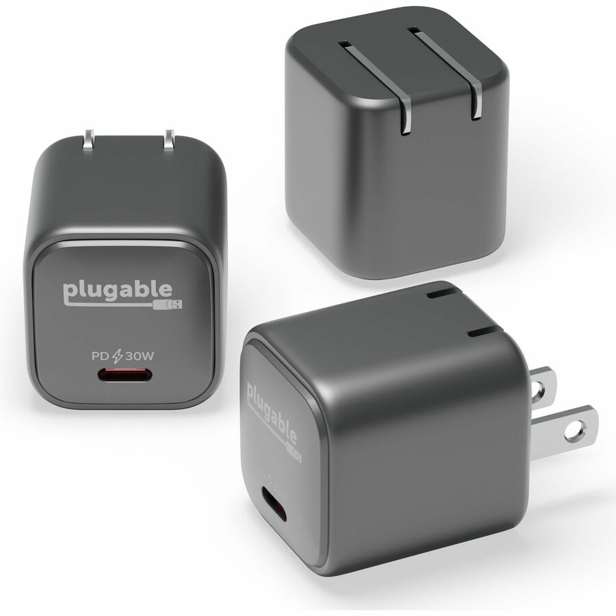 Plugable 30W GaN USB C Charger 3-Pack - Compact Fast Charging for Phones, Tablets & Laptops