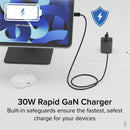Plugable 30W GaN USB-C Fast Charger - Compact & Efficient Power for All Devices