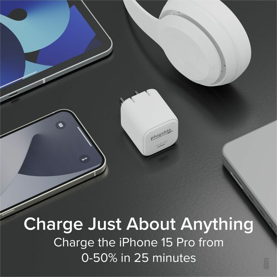 Plugable 30W GaN USB C Charger 3-Pack | Fast Charging, Portable, Universal Compatibility