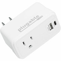 Plugable 32W USB-C & USB-A Wall Extender Adapter | Fast Charging | Travel Ready | Compact Design Default Title
