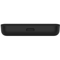 Side profile of the Belkin BoostCharge MagSafe Wireless Power Bank 2500 mAh, featuring the USB-C port for charging convenience, perfect for on-the-go lifestyles.