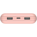 Side view of the Belkin BoostCharge 20K Power Bank, emphasizing the easy access to USB-A and USB-C charging ports.