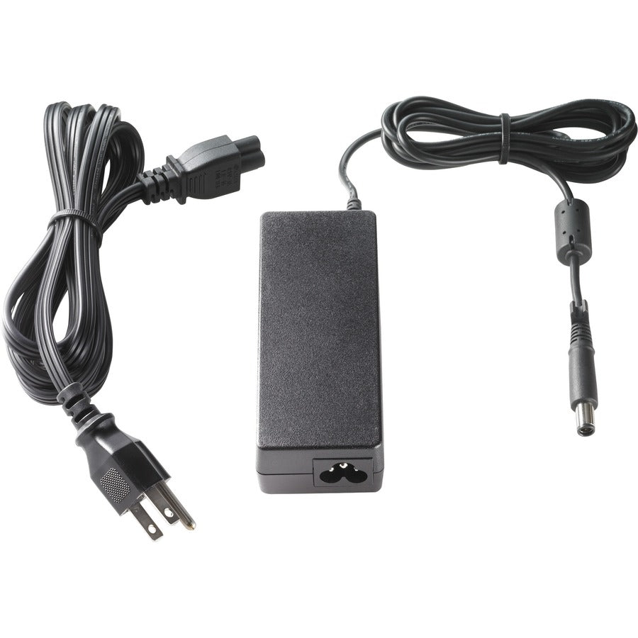 HP 90W Smart AC Adapter - 90° Right-Angled Connector, Reliable Power for Notebook, Black Default Title