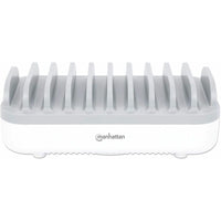 Manhattan 10-Port USB Charging Station, 120W Power, 3 USB-C PD 3.0, 7 USB-A Ports, Fast Charge