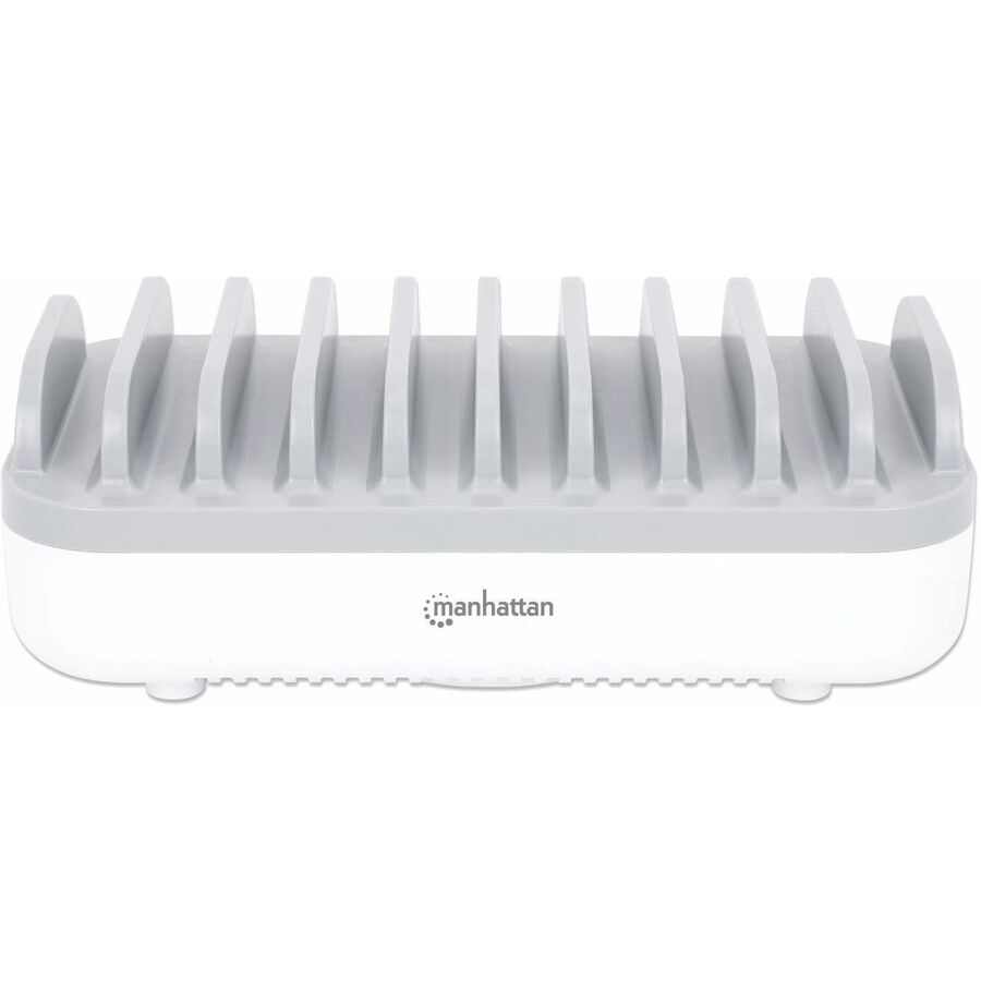 Manhattan 10-Port USB Charging Station, 120W Power, 3 USB-C PD 3.0, 7 USB-A Ports, Fast Charge
