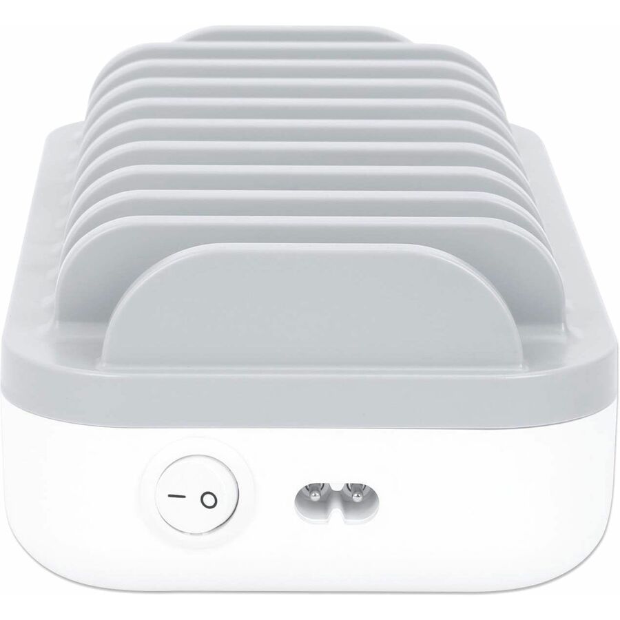 Manhattan 10-Port USB Charging Station, 120W Power, 3 USB-C PD 3.0, 7 USB-A Ports, Fast Charge