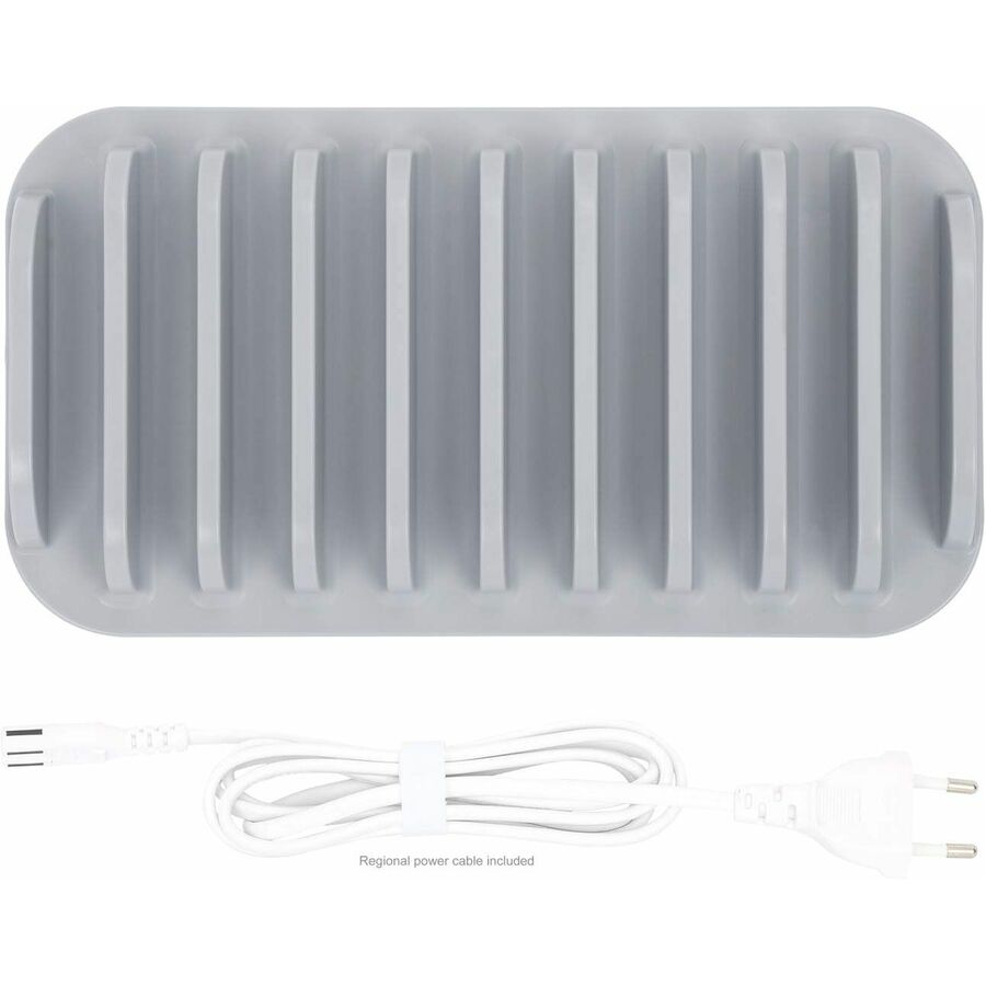 Manhattan 10-Port USB Charging Station, 120W Power, 3 USB-C PD 3.0, 7 USB-A Ports, Fast Charge