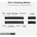 Plugable Dual 4K USB-C Hub With 60W Power Delivery, Fast Charging, HDMI & DisplayPort
