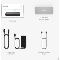Plugable Dual 4K USB-C Hub With 60W Power Delivery, Fast Charging, HDMI & DisplayPort