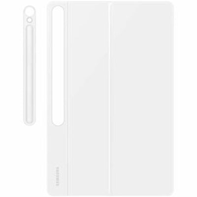 Samsung Tab S10 FE+ Slim White Book Cover Keyboard Case with AI Technology