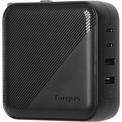 Targus NovaCharge 100W GaN Wall Charger - Fast USB C Power Delivery in Classic Black