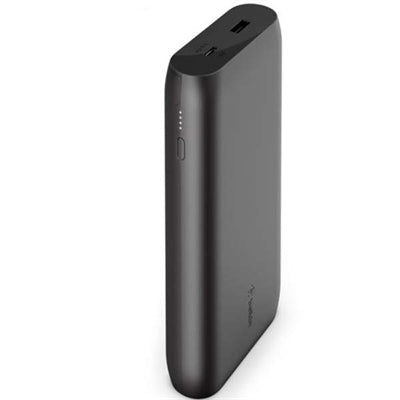 Belkin 20,000mAh Slim Power Bank with USB-C, Portable Charging Solution in Black
