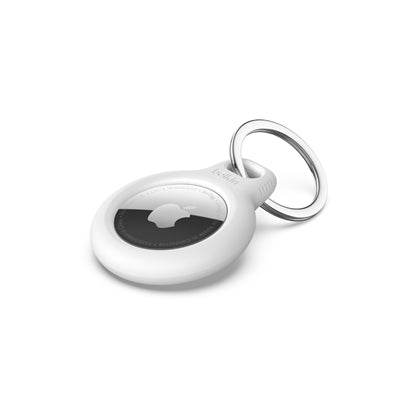 Belkin AirTag Secure Holder Key Ring - White Twist Lock Design with Scratch Protection