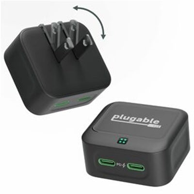 40W Dual USB C Fast Charger | 2-Port Foldable Power Adapter | Compact Design for iPhone & Galaxy