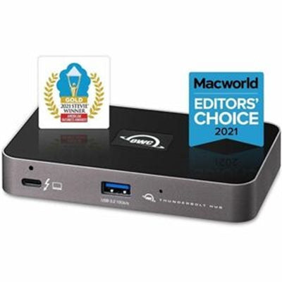 OWC Thunderbolt 4 Hub - 40Gb/s with 3 Thunderbolt 4 Ports, 1 USB Type-A, Supports Dual 4K Displays