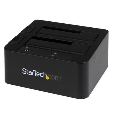 StarTech.com eSATA USB 3.0 Dual HDD Dock for 2.5/3.5in SATA III Drives - Fast Data Transfer