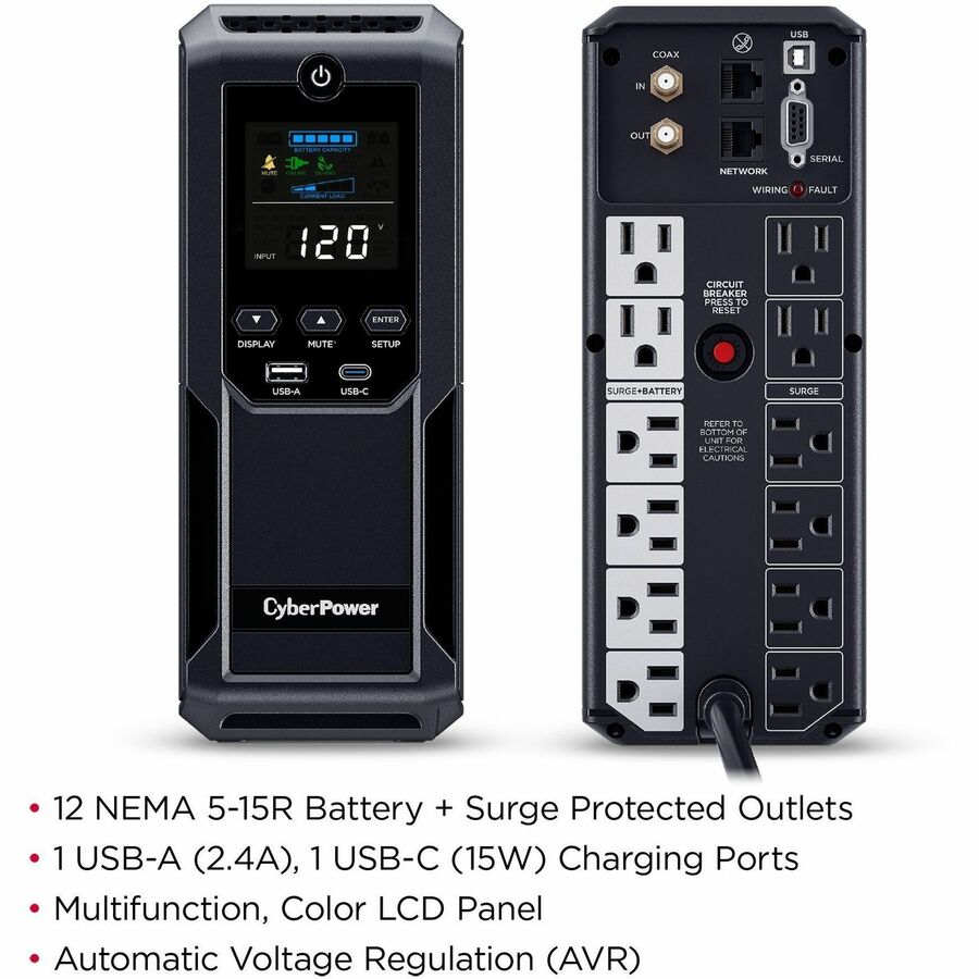 CyberPower CP1500AVRLCD3 Intelligent LCD UPS Systems