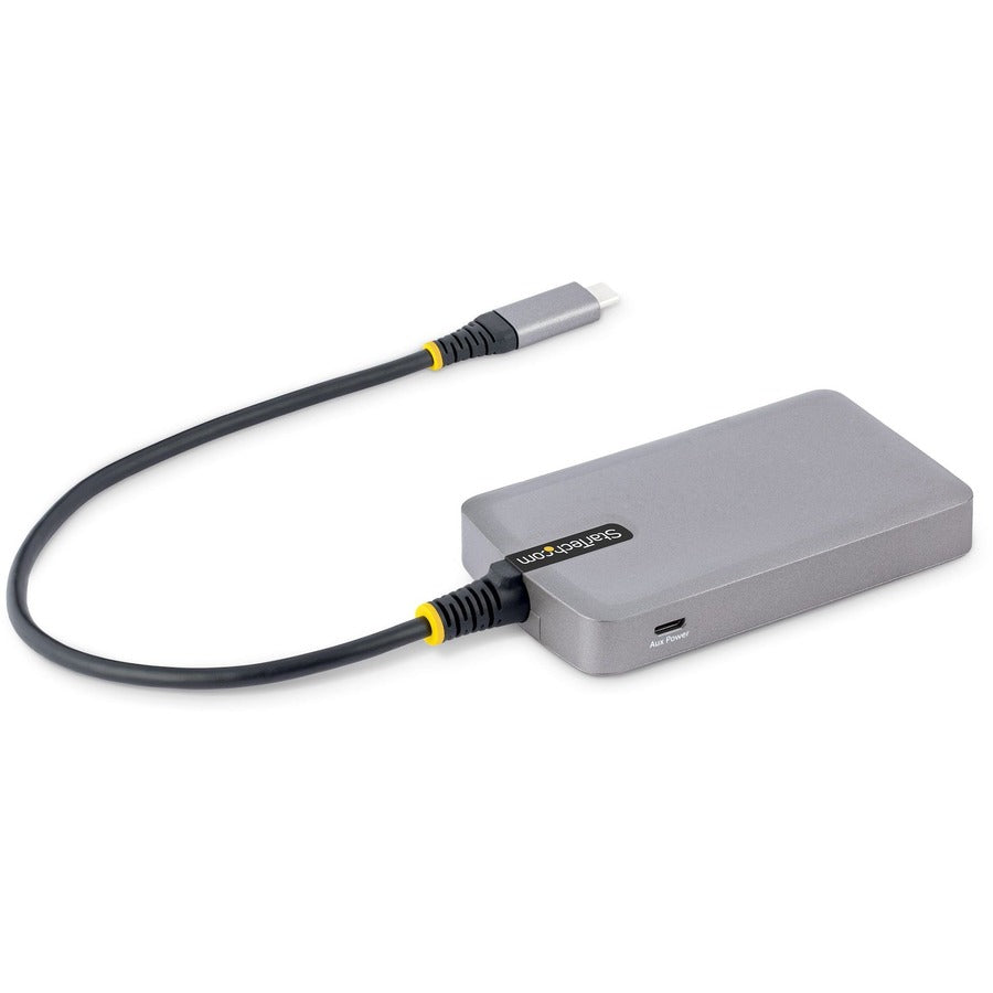 StarTech.com 4-Port USB-C Hub, 5Gbps, Bus Powered, 4x USB-A Ports, Optional Auxiliary Power, Portable USB Type-C Hub, 1ft/30cm Cable