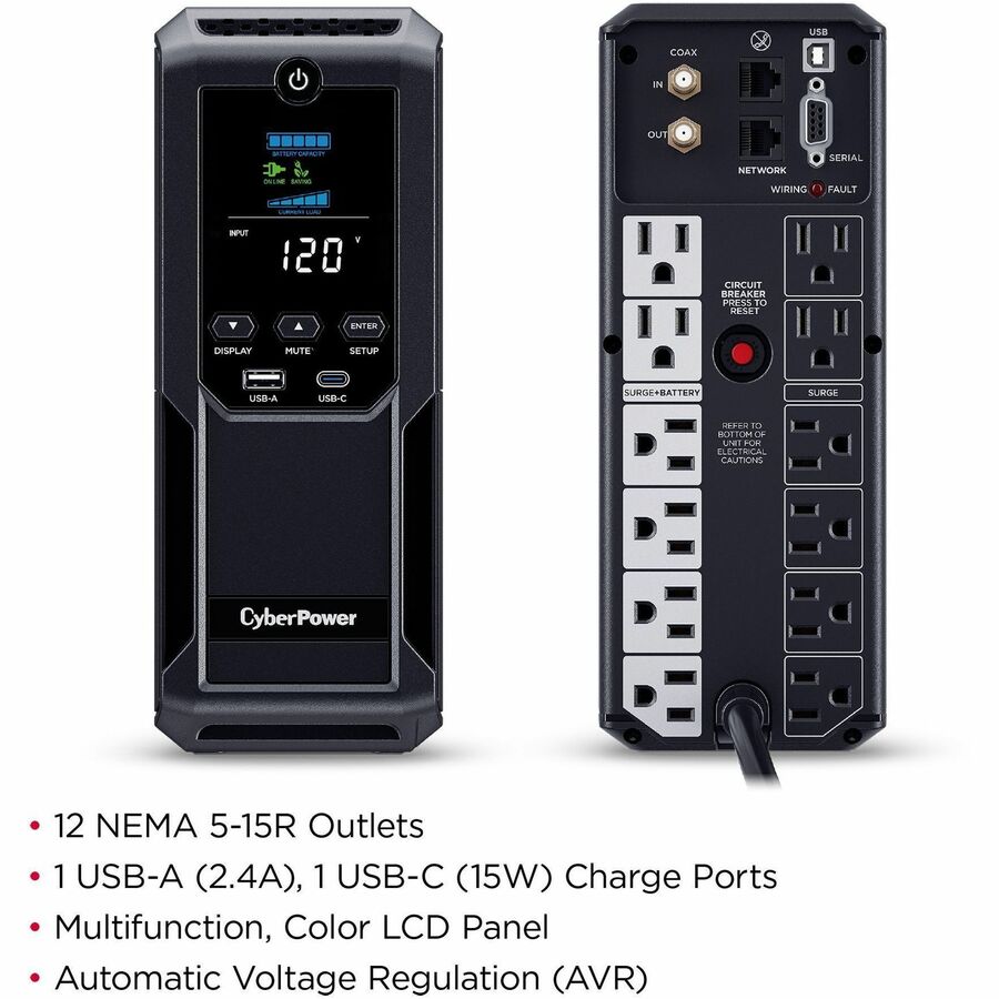 CyberPower CP1350AVRLCD3 Intelligent LCD UPS Systems