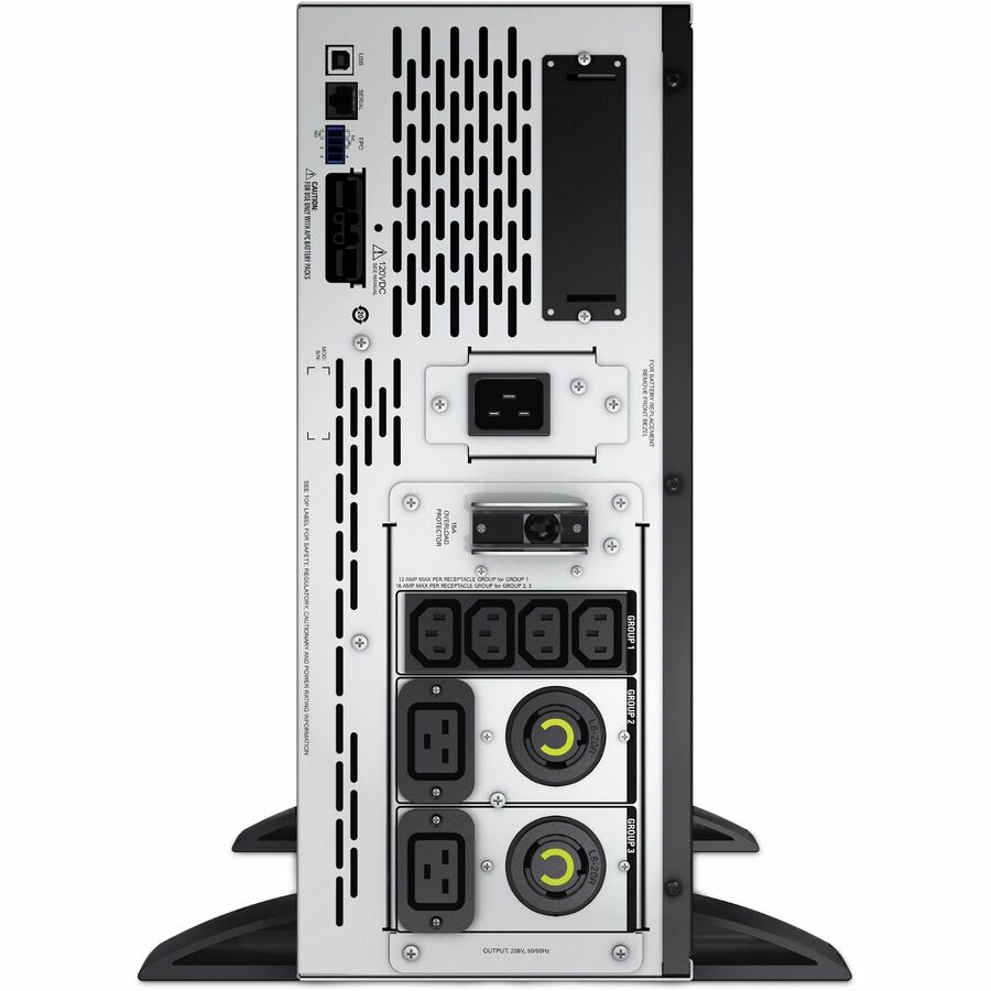 APC Smart-UPS X, Line Interactive, 3kVA, Rack/tower convertible 4U, 100V-127V, 6x 5-15R+3x 5-20R+1x L5-30R NEMA, NMC, Extended runtime, Short depth