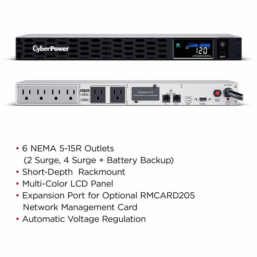 CyberPower CP500PFCRM1U PFC Sinewave UPS Systems