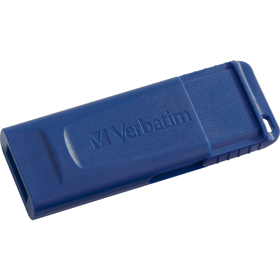 Verbatim 32GB USB Flash Drive with Retractable Antimicrobial Design - Blue
