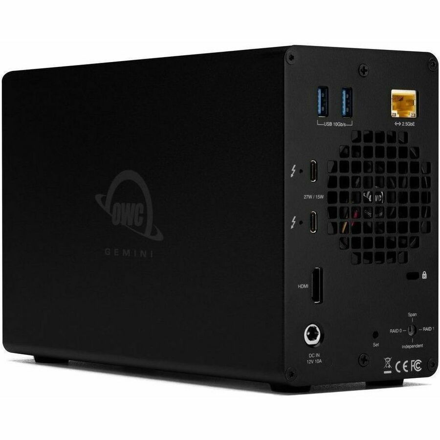 OWC 32TB Gemini Thunderbolt (40Gb/s) Dock And Dual-Drive HDD RAID External Storage Solution