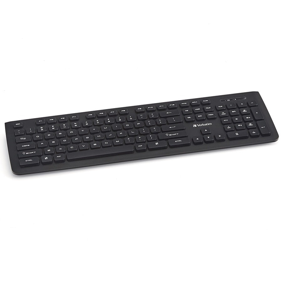 Verbatim Wireless Slim Keyboard - 2.4GHz Connection, Quiet Soft-Touch Keys, Space-Saving Design