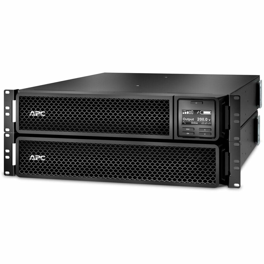 APC Smart-UPS On-Line, 3kVA, Rackmount 2U, 208V, 2x L6-20R+1x L6-30R NEMA outlets, Network Card, Extended runtime, W/ rail kit