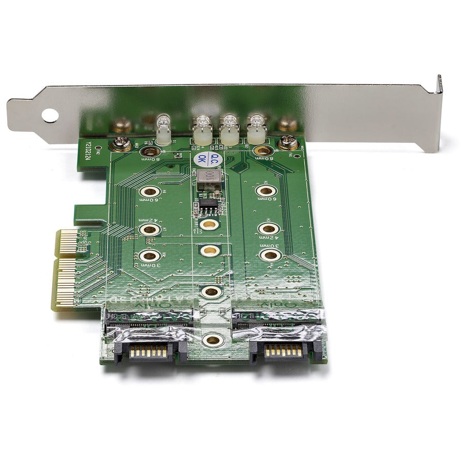 StarTech.com M.2 Adapter &acirc;&euro;" 3 Port &acirc;&euro;" 1 x PCIe (NVMe) M.2 &acirc;&euro;" 2 x SATA III M.2 &acirc;&euro;" SSD PCIE M.2 Adapter &acirc;&euro;" M2 SSD &acirc;&euro;" PCI Express SSD