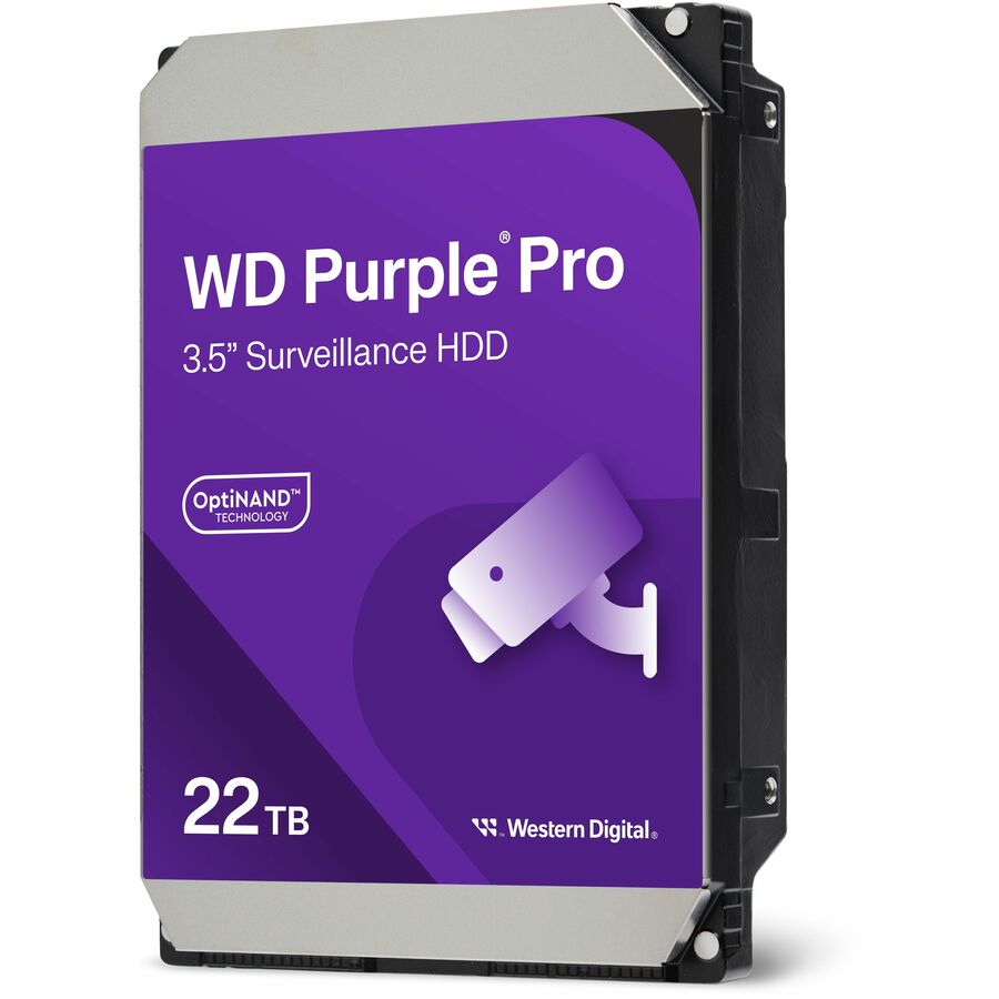 WD Purple Pro WD221PURP 22 TB Hard Drive - 3.5" Internal - SATA (SATA/600) - Conventional Magnetic Recording (CMR) Method
