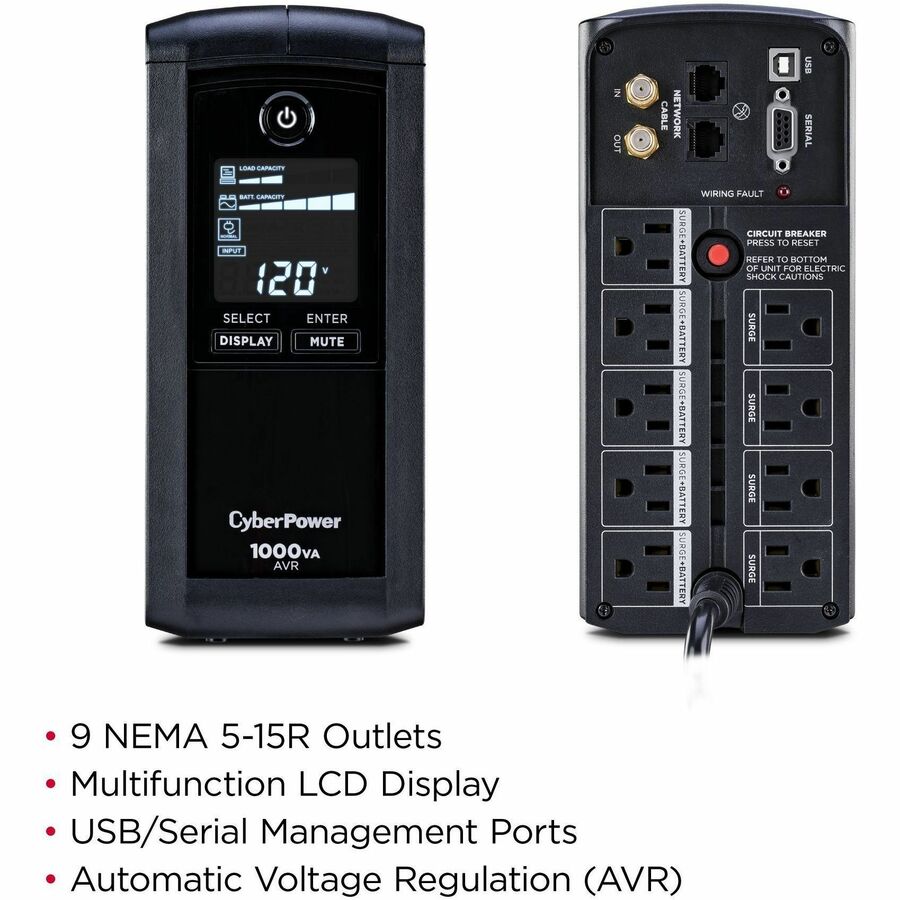 CyberPower CP1000AVRLCD Intelligent LCD UPS Systems