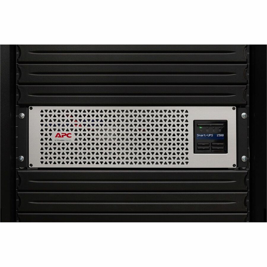 APC Smart-UPS, Line Interactive, 1500VA, Lithium-ion, Rackmount 3U, 120V, 6x NEMA 5-15R outlets, SmartConnect Port+Network Card, Short Depth, AVR, LCD