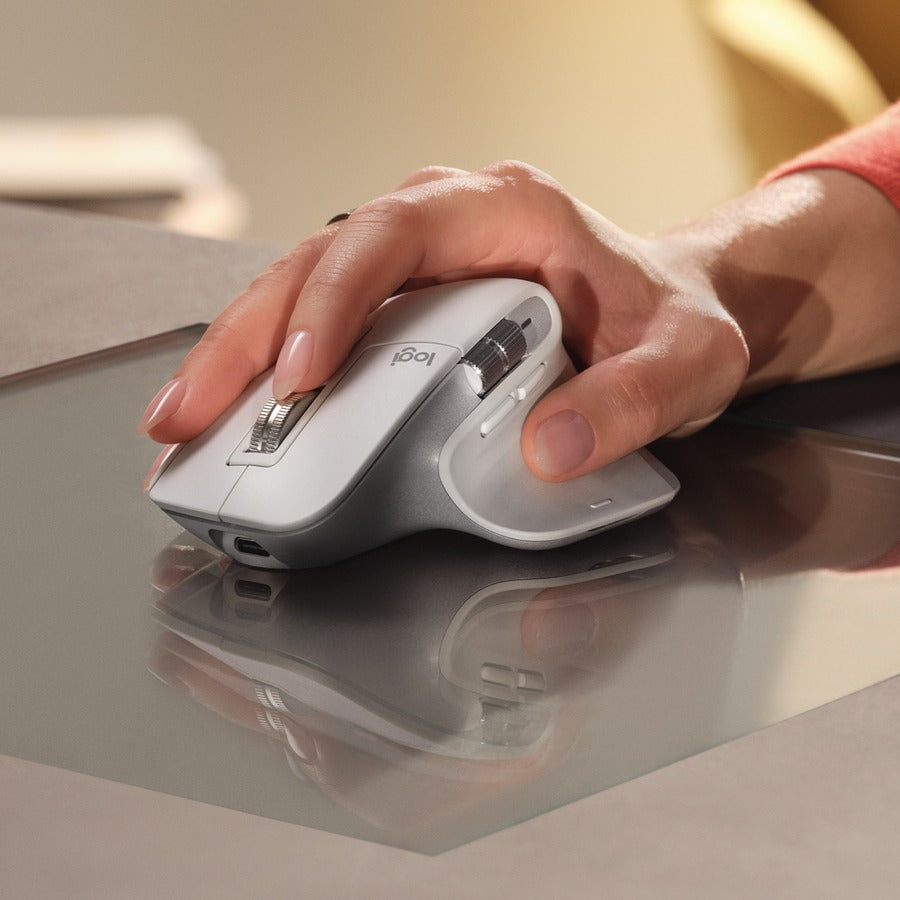 Logitech MX Master 3S - Wireless Performance Mouse with Ultra-fast Scrolling, Ergo, 8K DPI, Track on Glass, Bluetooth, Pale Grey