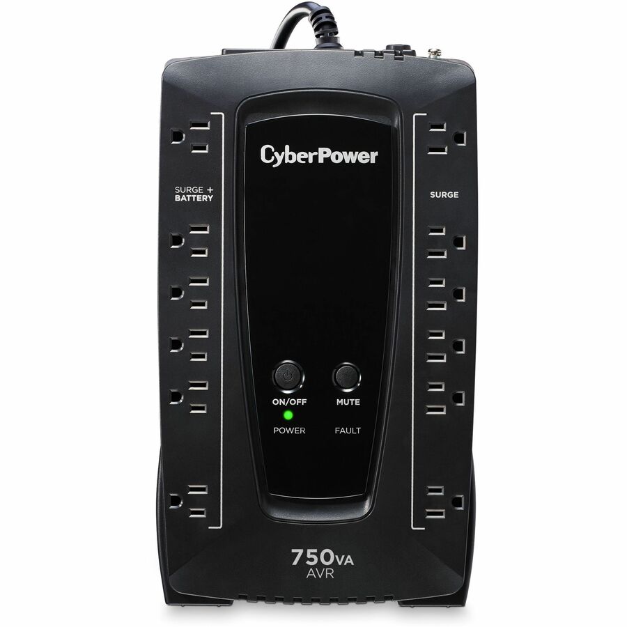 CyberPower AVRG750U 750VA Line Interactive UPS with AVR, Surge Protection & 12 Outlets