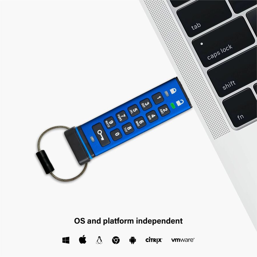 iStorage datAshur PRO 16 GB | Secure Flash Drive | FIPS 140-2 Level 3 Certified | Password protected | Dust/Water Resistant | IS-FL-DA3-256-16