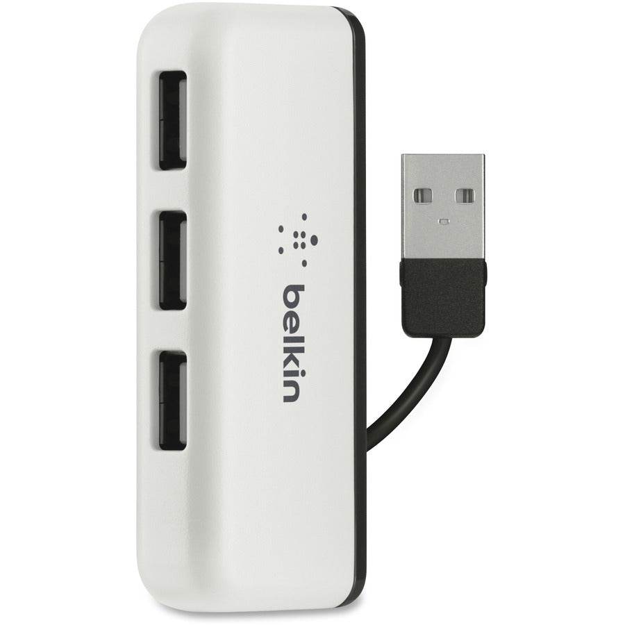 Belkin 4-Port USB Travel Hub - High-Speed Data Transfer, Plug and Play, Compact Design