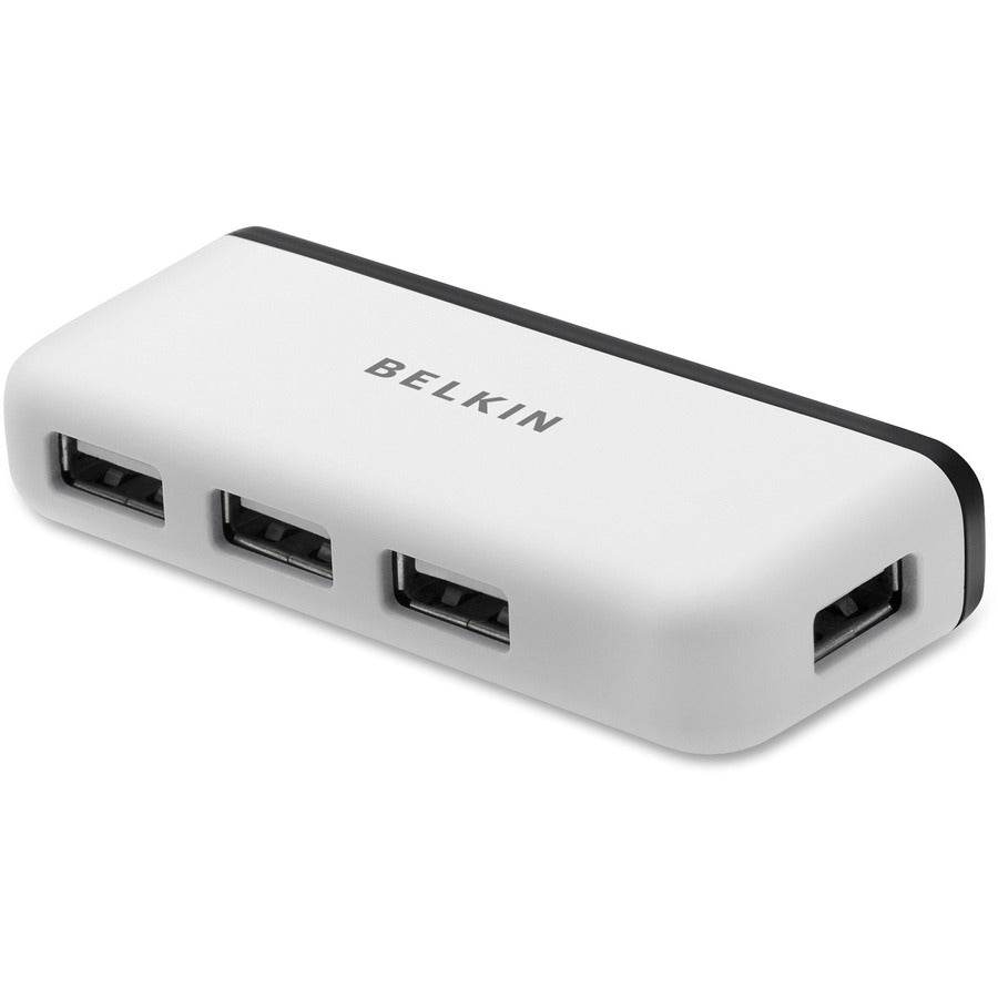 Belkin 4-Port USB Travel Hub - High-Speed Data Transfer, Plug and Play, Compact Design