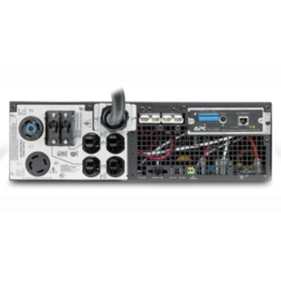 APC Smart-UPS RT 5kVA, 208V, Rack, 3U, 4x 5-20R, 1x L6-30R, 1x L14-30R NEMA outlets, with 208/240 (Split-Phase) to 120