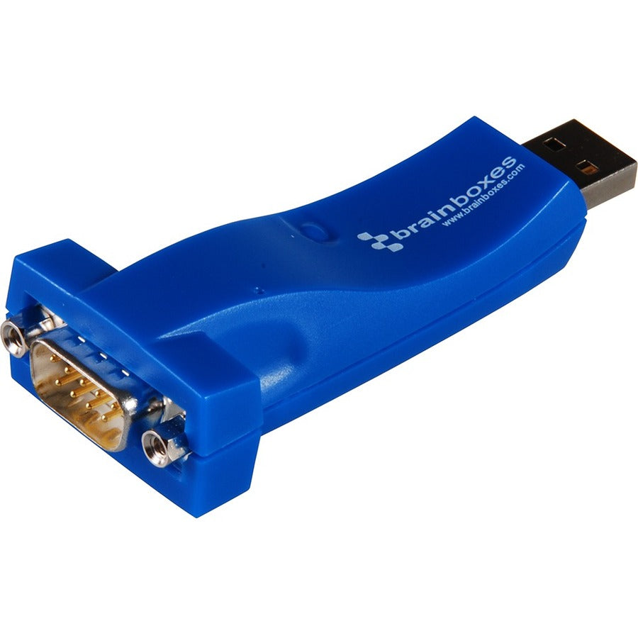 Brainboxes 1 Port RS232 USB to Serial Adapter - High-Speed 921,600 Baud, Lifetime Warranty