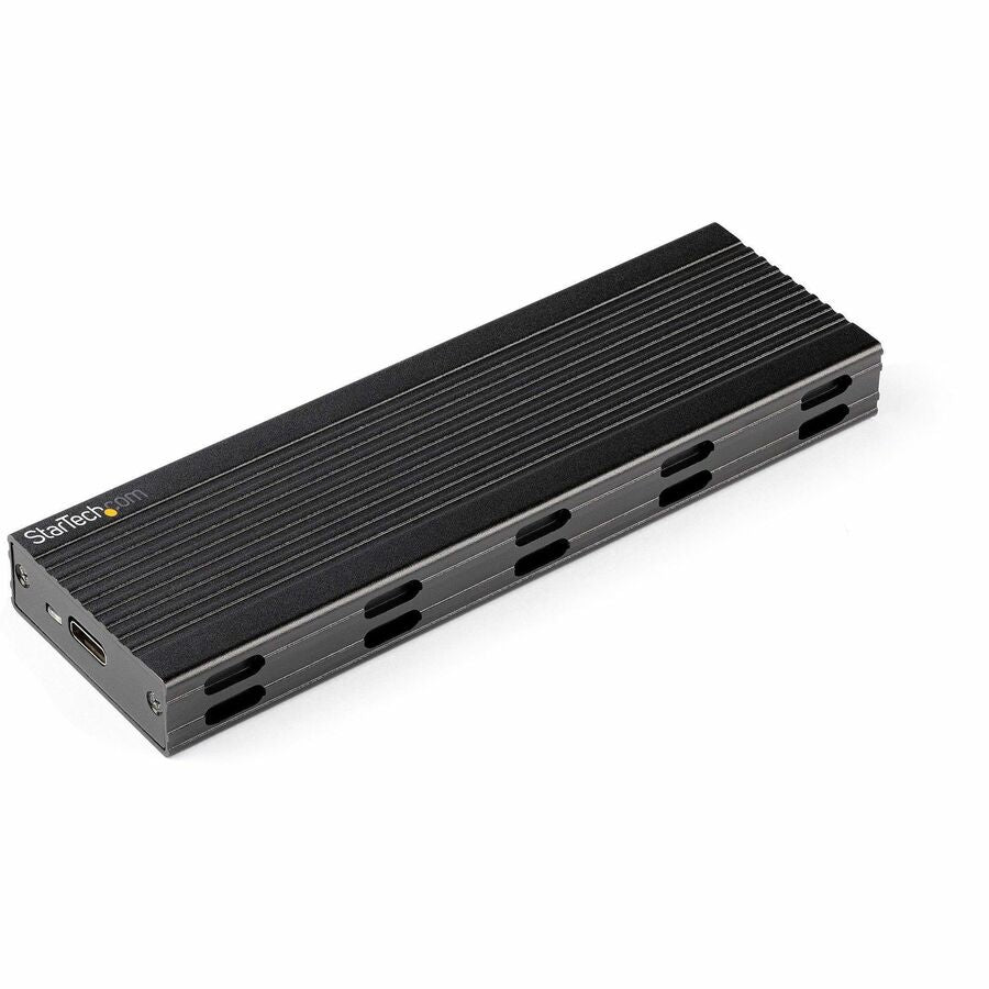 StarTech.com USB-C 10Gbps to M.2 NVMe or M.2 SATA SSD Enclosure, Portable M.2 PCIe/SATA SSD Aluminum Enclosure, USB-C & USB-A Host Cables