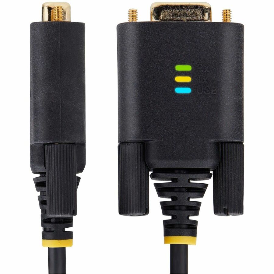 StarTech.com 3ft (1m) USB to Null Modem Serial Adapter Cable, COM Retention, FTDI, RS232, Changeable DB9 Screws/Nuts, Windows/macOS/Linux