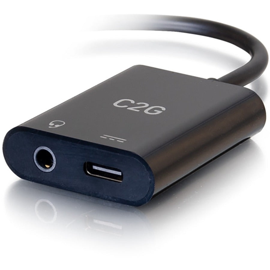 C2G USB C Multiport Adapter - USB C to Aux + USB C to C - Power Delivery up to 100W